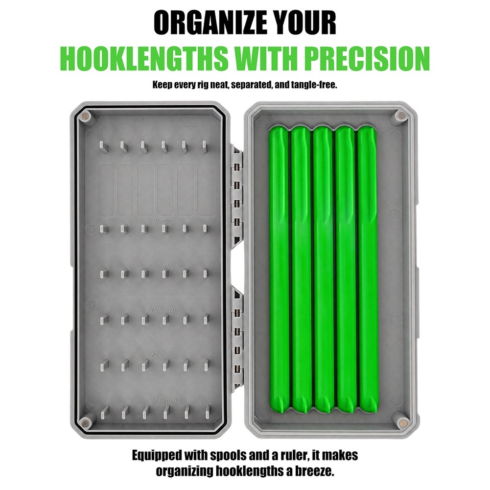 Fishing Hook Box - 鯉釣り用リグボードボックス、11本の強力な磁気バー付き、釣り旅行時の整理整頓されたタックル収納とフックの長さ管理に最適