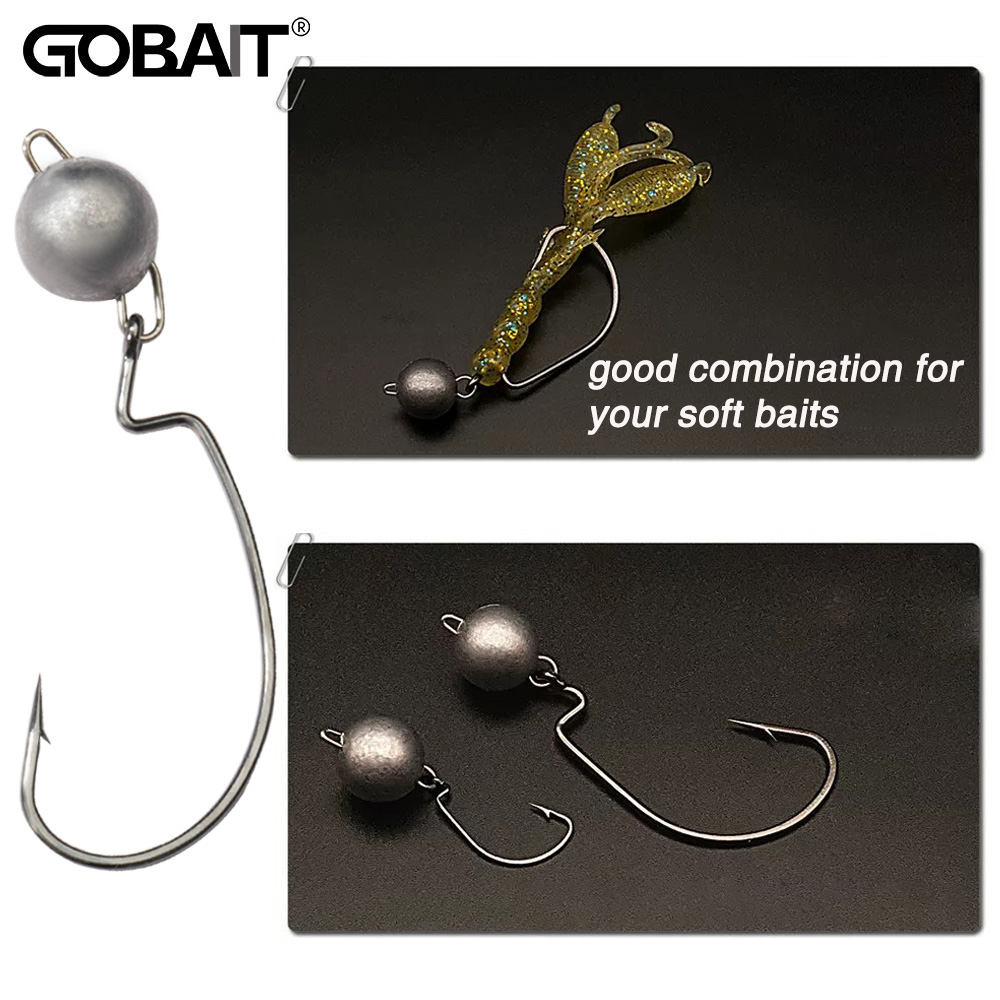 Fishing Hook Offset - 5個入りメタルジグヘッドワームフック2g 4g 10g 14g 18g ウェイトクランクギアシンカーペスカウィードレスオフセットリグ釣り道具キットフィッシュフック