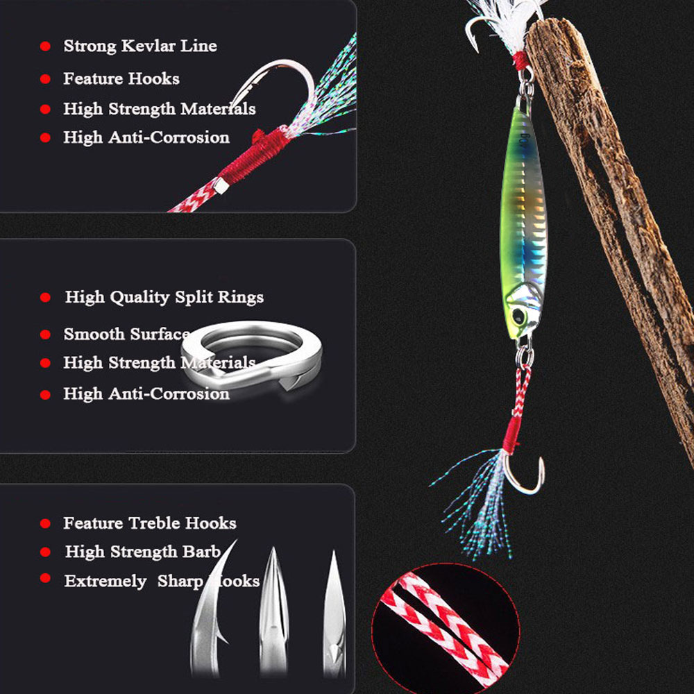 AS 100 個トレブルフック​​ 4X 強力な釣りジグフッ - Fishing Hook Assortment のレビューと価格
