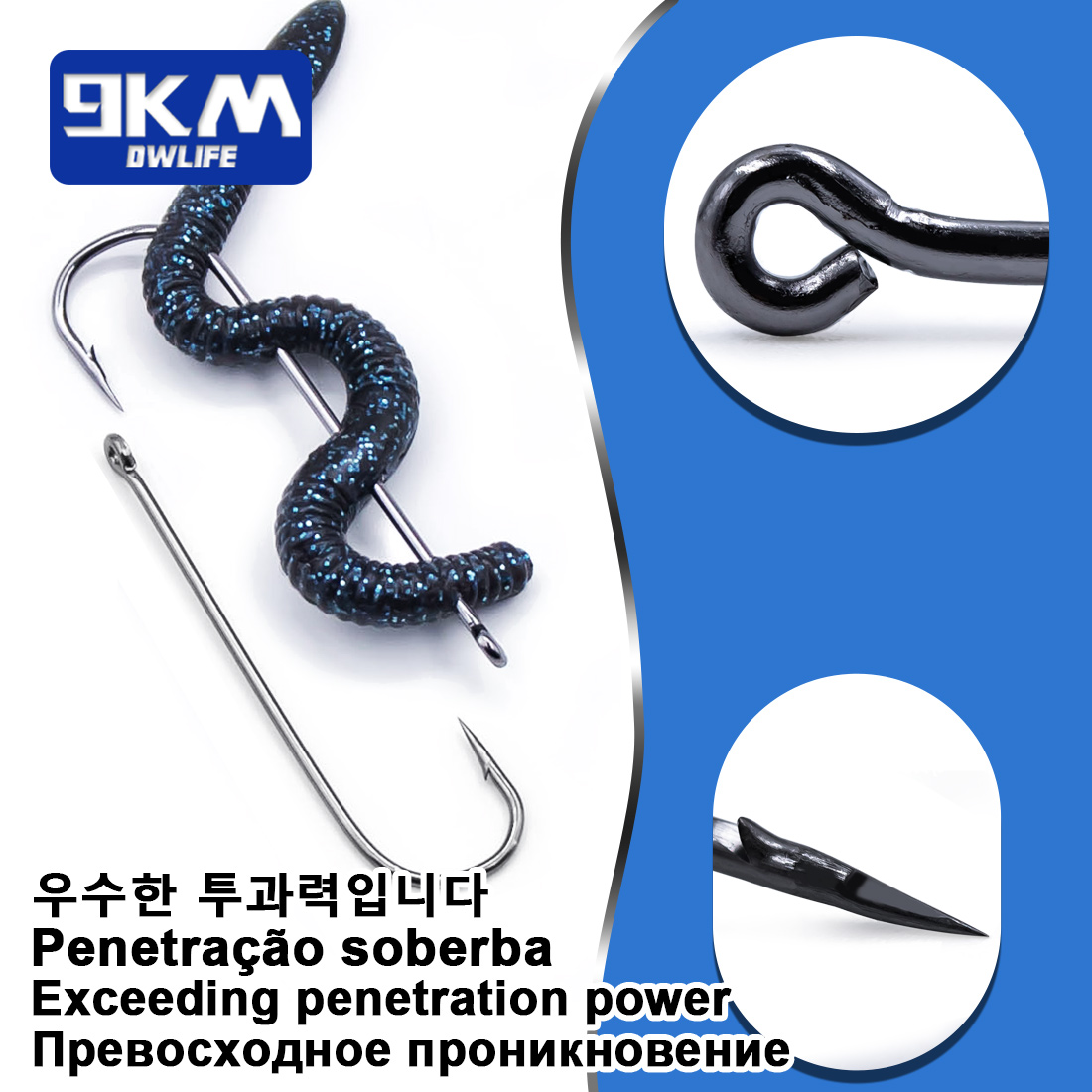 9KMアバーデンフック ロングシャンク釣り針 生餌用 軽量ワ - Fishing Hook Offset のレビューと価格