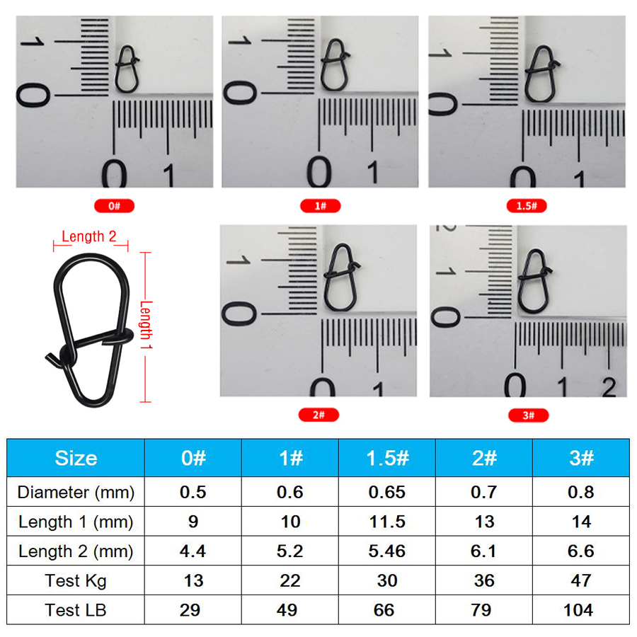 50 個クランクベイトスナップステンレス鋼デュオロックルアー - Fishing Hook Remover のレビューと価格